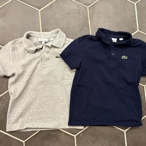 Lacoste Kids Polo Shirts - Dark Blue and Light Gray